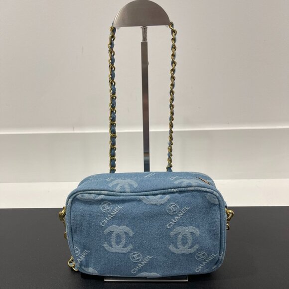 Unbranded Adorable Chanel Inspired Denim Camera Bag with Chain Strap (JB1349) - Picture 1 of 7